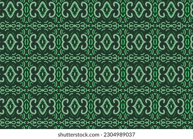 Patrón geométrico sin fisuras de color verde para papeles pintados y fondo. 
