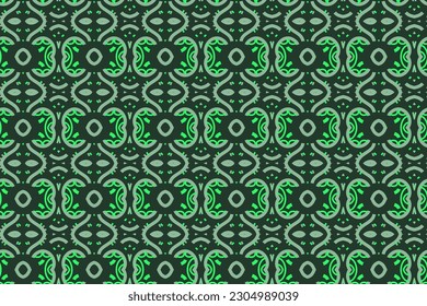 Patrón geométrico sin fisuras de color verde para papeles pintados y fondo. 