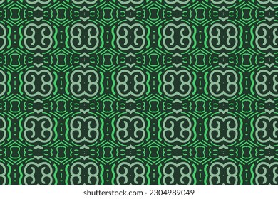 Geometric seamless pattern of green color for wallpapers and background. 