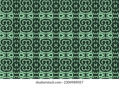 Patrón geométrico sin fisuras de color verde para papeles pintados y fondo. 