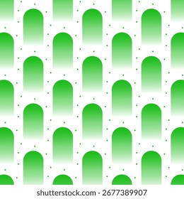 Geometrisches nahtloses Muster auf Grün einzeln auf weißem Hintergrund.Abstrakte Vektorgrafik, Texturhintergrund.Weihnachtliche Tapete.