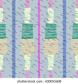 Geometric Seamless Pattern. Grey Striped Abstract Texture. Vector  Background with stripes