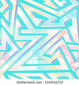 Geometric seamless pattern with grunge effect (eps 10 vector file)