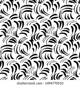 geometric seamless pattern grunge half circles vector illustration