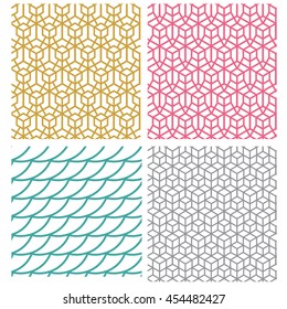 Geometric seamless pattern in hexagon concept