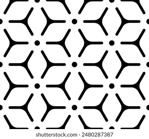 Geometric of Seamless pattern. Hexagon shapes Repeating patterns of Artistic lines design vector.