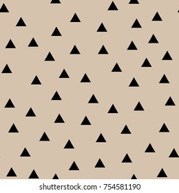 Geometric seamless pattern. Hipster creative design. Trendy background with triangles for printing on paper, fabric, web pages, Wallpapers, banners, brochures.