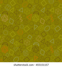 Geometric seamless pattern. Hipster fashion Memphis style. Vector illustration.