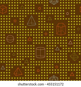Geometric seamless pattern. Hipster fashion Memphis style. Vector illustration.