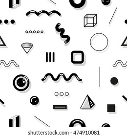 Geometric seamless pattern. Hipster modern print.