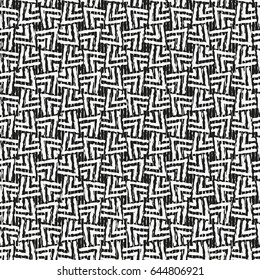 Geometric seamless pattern with interlacing rhombuses.Vector  monochrome . Modern stylish texture.Black and white