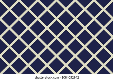 Geometric seamless pattern with intersecting lines, grids, cells. Criss-cross background in traditional tile style. For printing on fabric, paper, wrapping, scrapbooking, banners Vector illustration