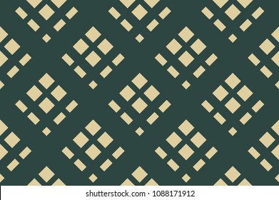 Geometric seamless pattern with intersecting lines, grids, cells. Criss-cross background in traditional tile style. For printing on fabric, paper, wrapping, scrapbooking, banners Vector illustration