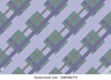Geometric seamless pattern with intersecting lines, grids, cells. Criss-cross background in traditional tile style. For printing on fabric, paper, wrapping, scrapbooking, banners Vector illustration
