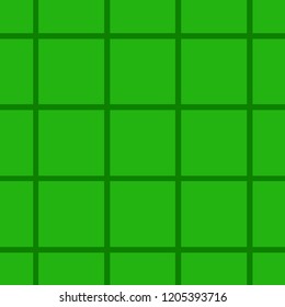 Geometric seamless pattern with intersecting lines, grids, cells. Criss-cross background in traditional tile style. Different shades of beautiful green Scalable vector graphics. Popular graphic design