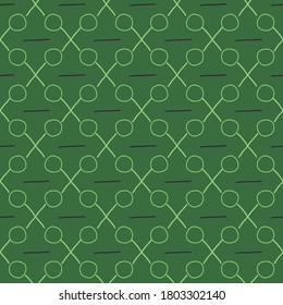 Geometric seamless pattern with intersecting lines grids cells. Criss-cross background green vector graphics seamless pattern graphic design
