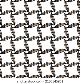 Geometrisches nahtloses Muster mit miteinander verflochtenen Bändern. Schleifpapier. Verschmutzen. Abstrakter Hintergrund