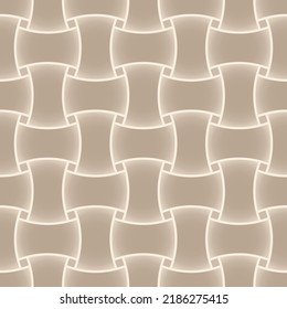 Geometric seamless pattern with intertwined bands. Wrapping paper. Tiling. Abstract background