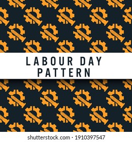 geometric seamless pattern, labour day seamless pattern, gear pattern. can use for, fabric, print on demand, fashion.