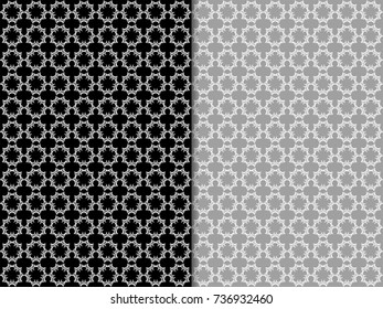 Geometric seamless pattern lace hoarfrost