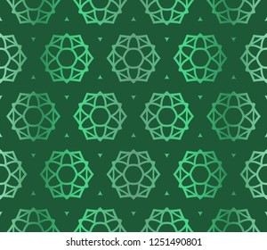 Geometric Seamless Pattern In Lace Style. Ethnic Ornament. Vector Illustration. For Modern Interior Design, Fashion Textile Print, Wallpaper. Gradient color.