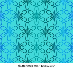 Geometric Seamless Pattern In Lace Style. Ethnic Ornament. Vector Illustration. For Modern Interior Design, Fashion Textile Print, Wallpaper. Gradient color.