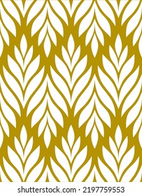 Geometric seamless pattern with leaves. Stylish abstract floral background. Vector illustration.