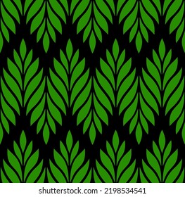 Patrón geométrico sin soldadura con hojas. Fondo floral abstracto y elegante. Ilustración vectorial.