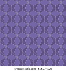 Geometric seamless pattern  lilac stars.