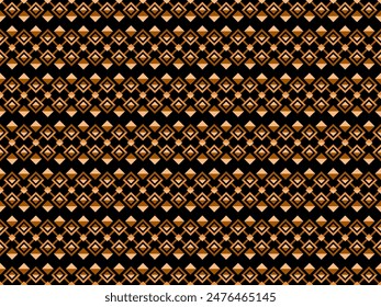 Geometric seamless pattern in line art style. Art deco geometric pattern of golden lines on a black background. Vintage linear style. Design for wallpapers, wrappers and banners. Vector illustration