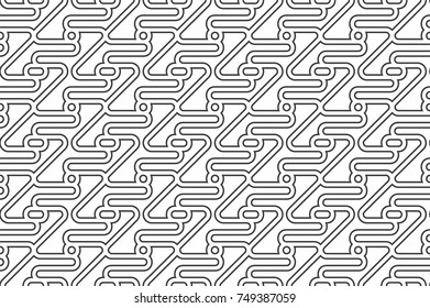 Geometric seamless pattern with linear