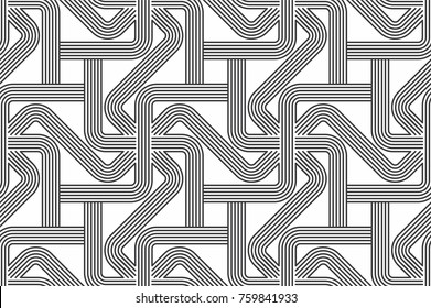 
Geometric seamless pattern with linear