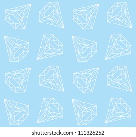 Geometric seamless pattern with linear diamonds.