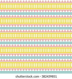 Geometric seamless pattern. Linear ethnic seamless pattern. Tribal background. Vector illustration.