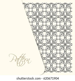 Geometric seamless pattern.  Linear texture for design packaging, invitations, banners, wallpaper, business cards. Interwoven line for print and web. Graphics for the background.