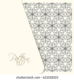 Geometric seamless pattern. 
Linear texture for design packaging, invitations, banners, wallpaper, business cards. 
Interwoven line for print and web.