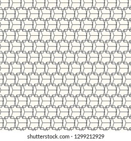 Geometric seamless pattern with lines. Monochrome background. EPS10