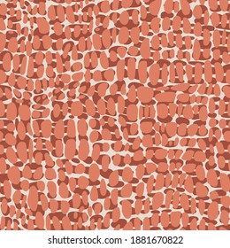 Geometric seamless pattern made of different oval shapes. Dotted cell texture.