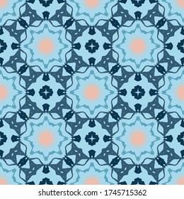 Geometric seamless pattern made in ethnic style for print, fabric, wallpaper, clothes. Mandala style.