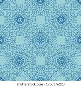 Geometric seamless pattern made in ethnic style for print, fabric, wallpaper, clothes. Mandala style.