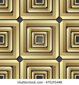 Geometric seamless pattern made of impossible shapes. Vector illustration