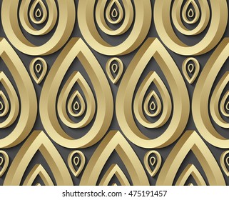 Geometric seamless pattern made of impossible shapes. Vector illustration