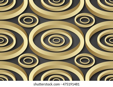 Geometric seamless pattern made of impossible shapes. Vector illustration