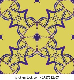 Geometric seamless pattern made with watercolor brushes  for print, fabric, wallpapers, clothes.