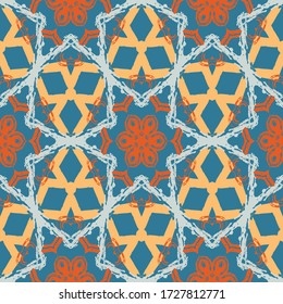 Geometric seamless pattern made with watercolor brushes  for print, fabric, wallpapers, clothes.