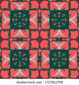Geometric seamless pattern made with watercolor brushes  for print, fabric, wallpapers, clothes.