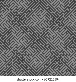 Geometric seamless pattern. Maze seamless.
