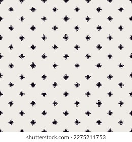 Geometric seamless pattern. Minimal blot print, simple splash background for fabric, wrapping design. Vector texture