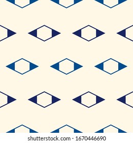 Geometric seamless pattern. Minimal style surface print. Diamond, rhombus motif ornament. Simple geo shapes background. Linear ornamental wallpaper. Vector abstract digital paper