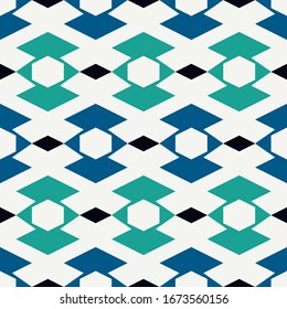 Geometric seamless pattern. Minimal style surface print. Arrows, diamonds motif ornament. Simple geo shapes background. Ethnic, tribal ornamental wallpaper. Vector abstract digital paper